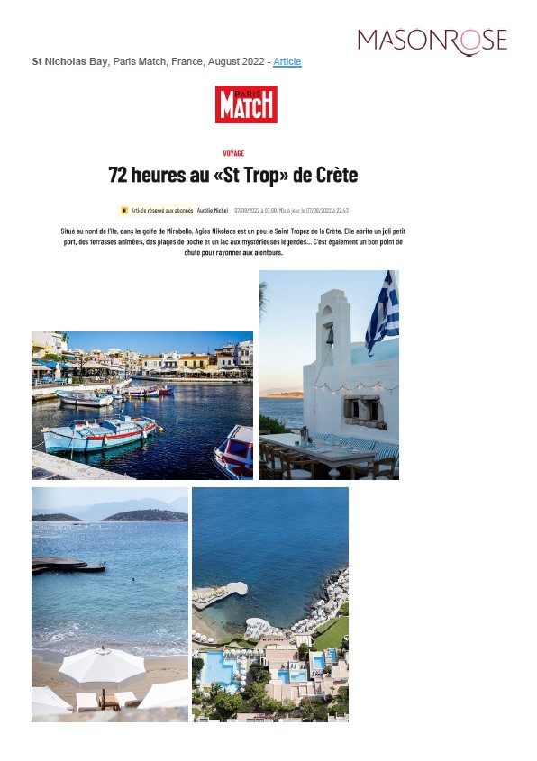 PARIS MATCH AUGUST 2022